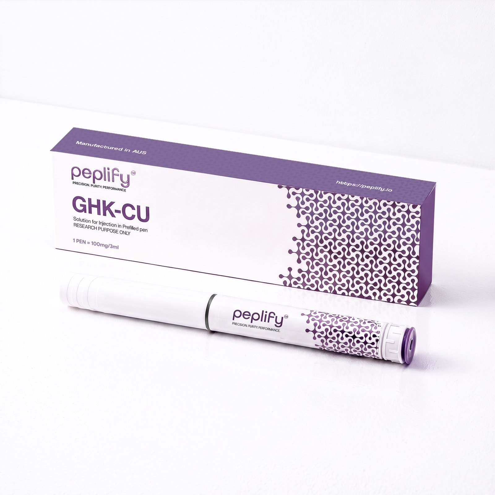 GHK-Cu 100 mg / 3 mL research peptide by peplify