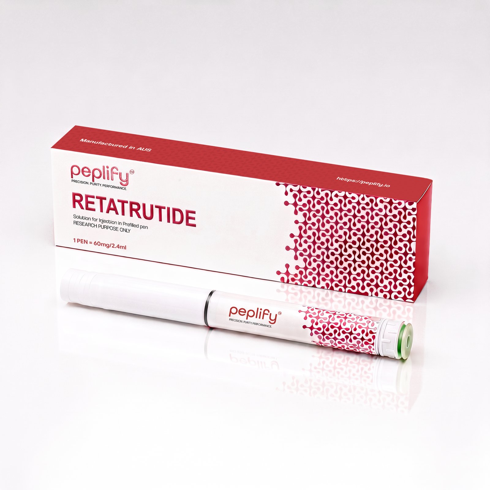 Retatrutide 60 60 mg / 2.4 mL research peptide by peplify
